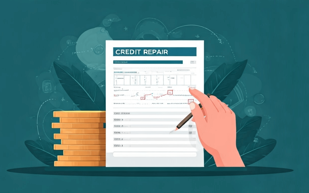 Person reviewing credit report